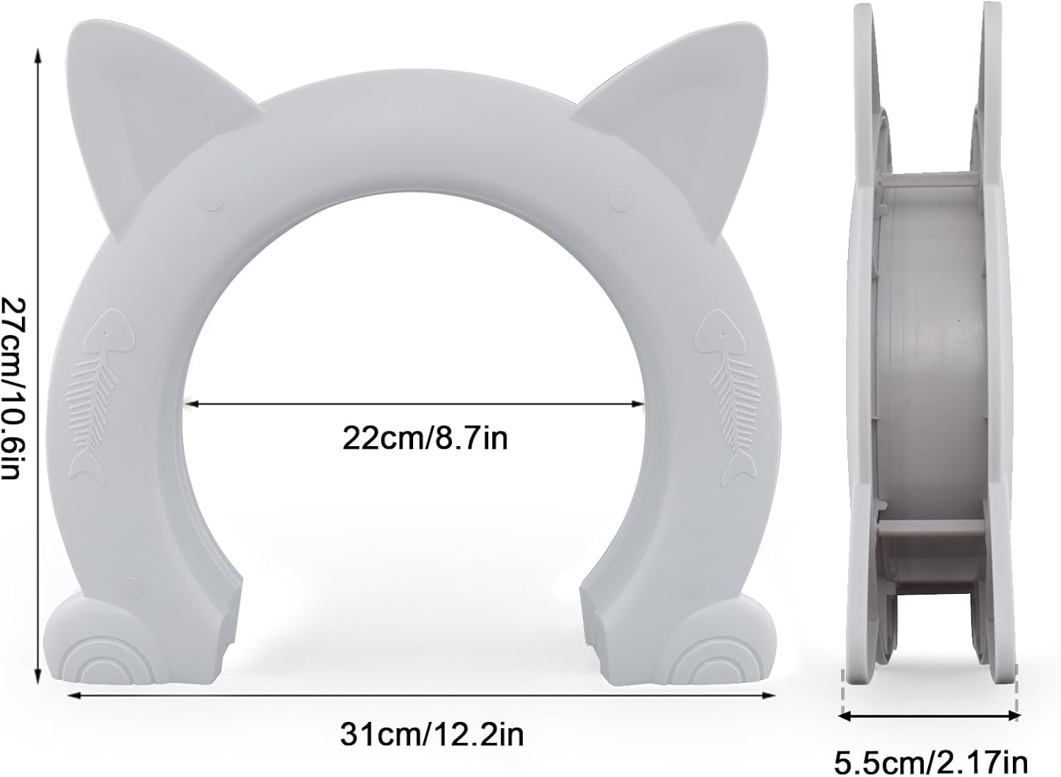 Large Cat Door Interior Door, XL Indoor Cat Door, Pet Doors for Cats, Kitties and Small Dogs (White) - Image 3
