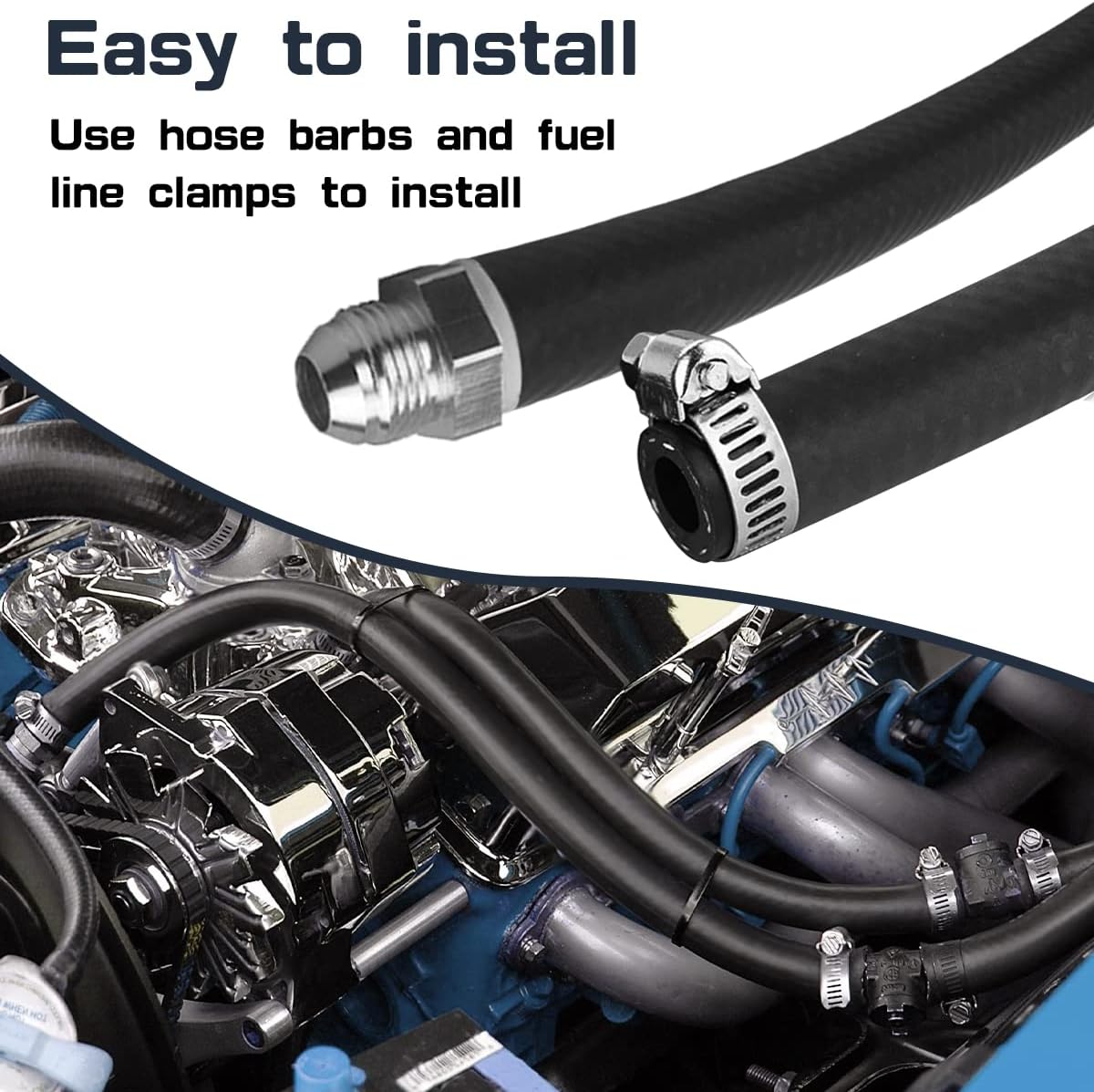 3/8 Inch ID NBR Rubber Hose, 20 Feet Fuel Hose Line Transfer Hose for Small Engine Black - Image 7