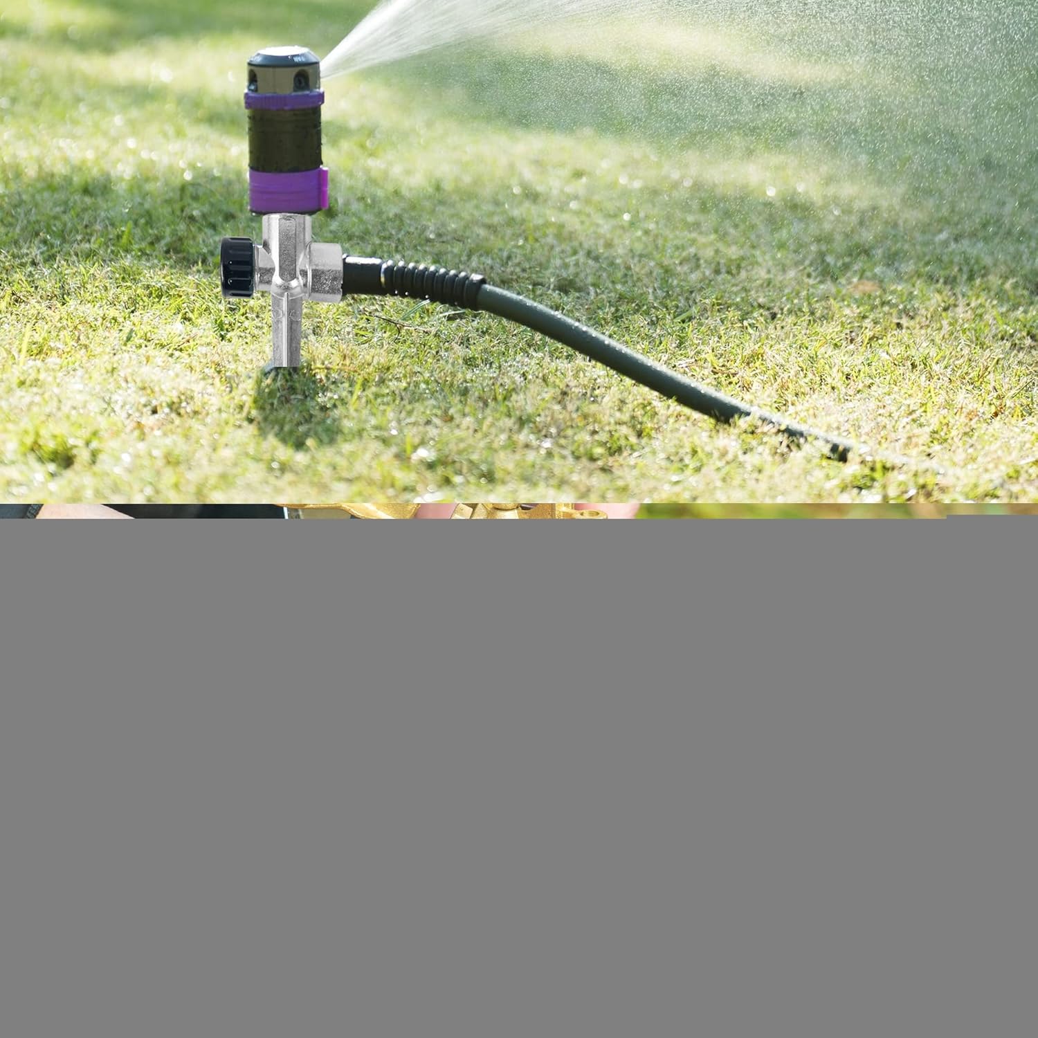 8 Pack 1/2 inch Zinc Alloy Lawn Sprinkler Spike Base, Water Flow Thru Sprinkler for Yard, Lawn, Garden and Grass Irrigation - Image 6