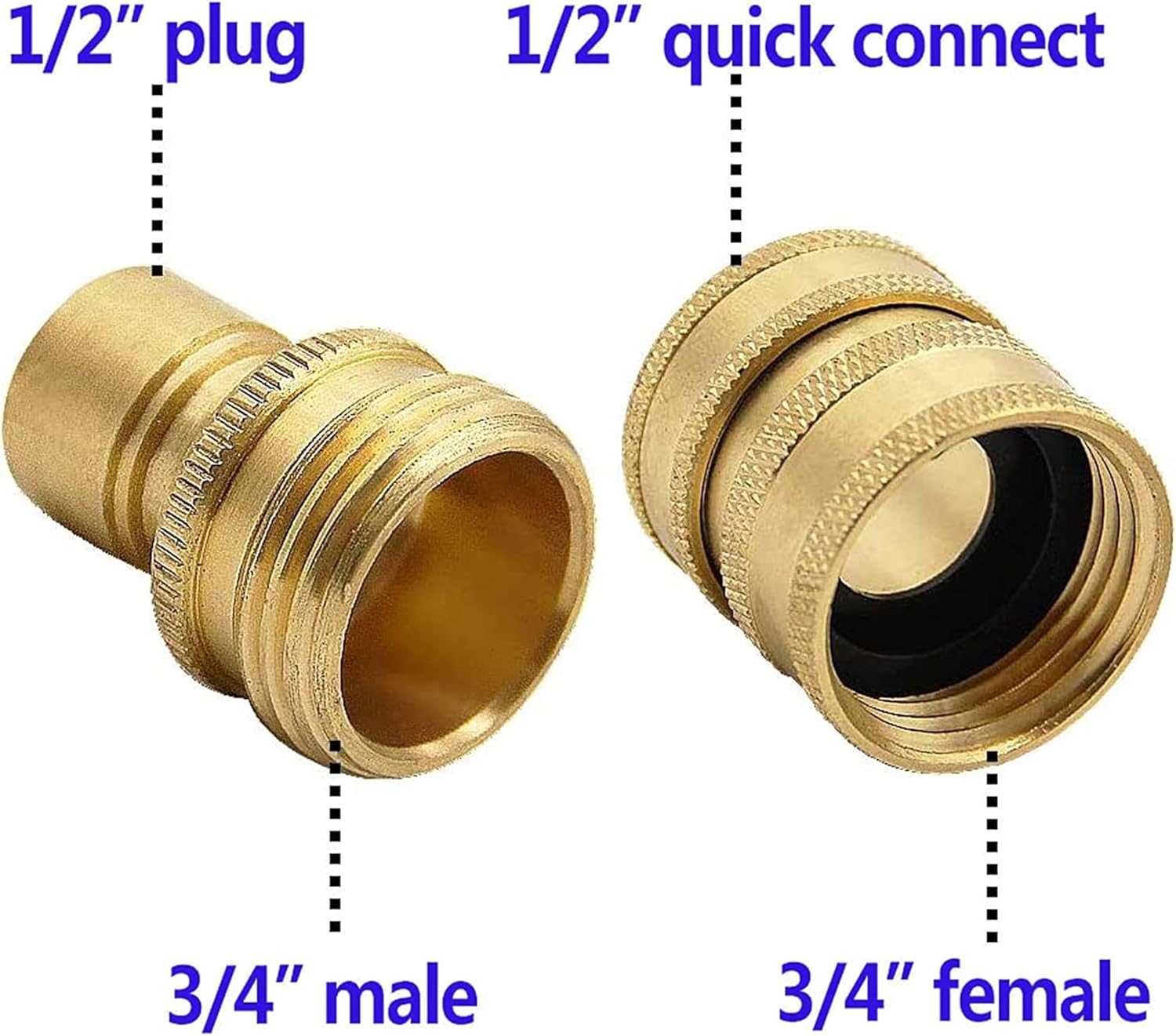 Pressure Washer Adapter Set, Quick Disconnect Kit With M22 Metric Male Thread Quick Connector, M22 Swivel to 3/8'' Quick Connect, 3/4