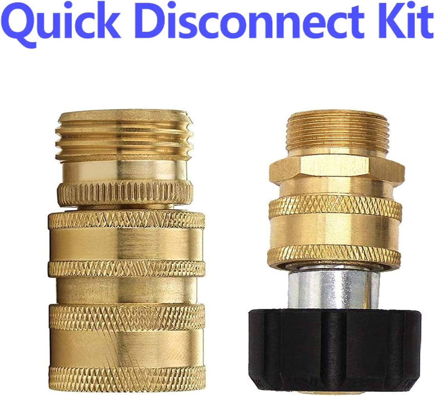 Pressure Washer Adapter Set, Quick Disconnect Kit With M22 Metric Male Thread Quick Connector, M22 Swivel to 3/8'' Quick Connect, 3/4