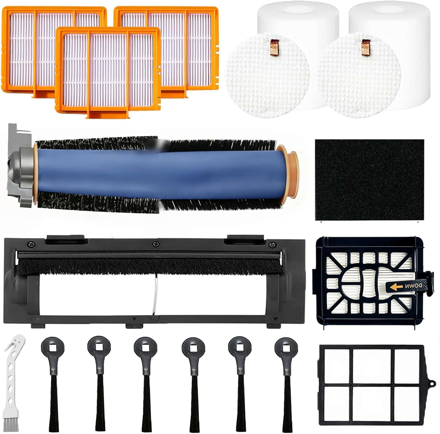 Replacement Parts Compatible with Shark AI AV2511AE AV2501S AV2501AE RV2502AE RV2520AOUS AV2510AOUS RV2610WA AV2610WA Accessories Kit with Main Brush Cover,Filters,Primary Filter,Side Brushes - Image 1