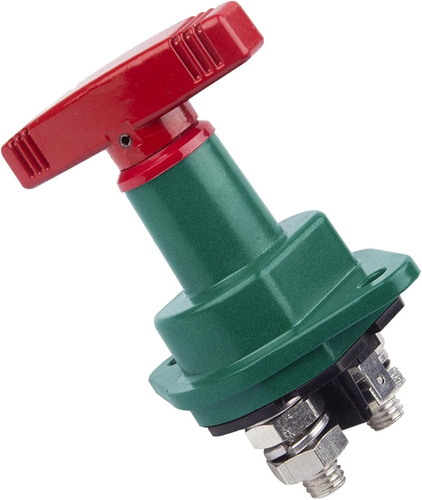 Battery Disconnect Switch 12V - 48V, HD High Current Master Battery Disconnect Power Cut Off Switch for Car, Vehicle, RV and Boat (300A, On/Off) - Image 1