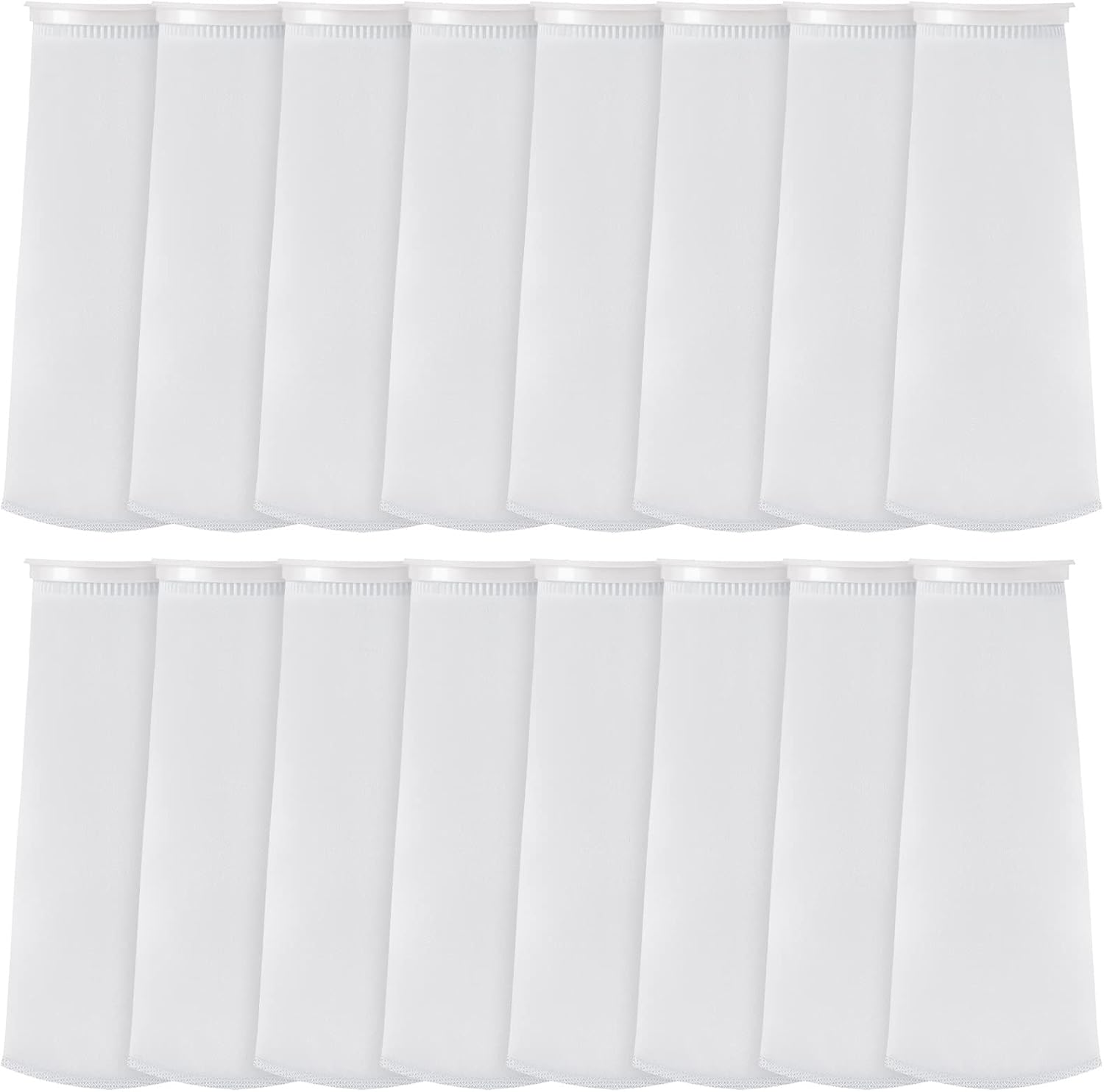 16 Pack 4 Inch Ring Filter Socks 200 ?m Aquarium Bags 4 Inch Ring by 15 Inch Long Socks for Fish Tank Freshwater Saltwater Aquariums - Image 1