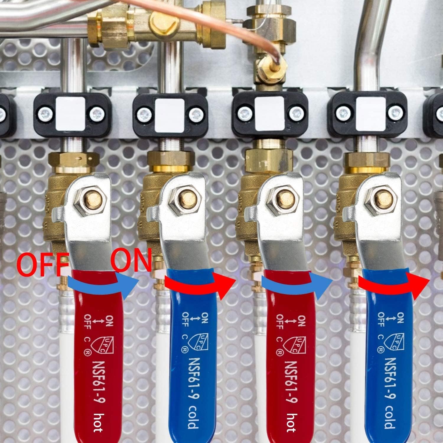 1/2 Inch Pex Full Port Shut Off Ball Valve + 3/4 Inch Pex Full Port Shut Off Ball Valve Hot and Cold - Image 5