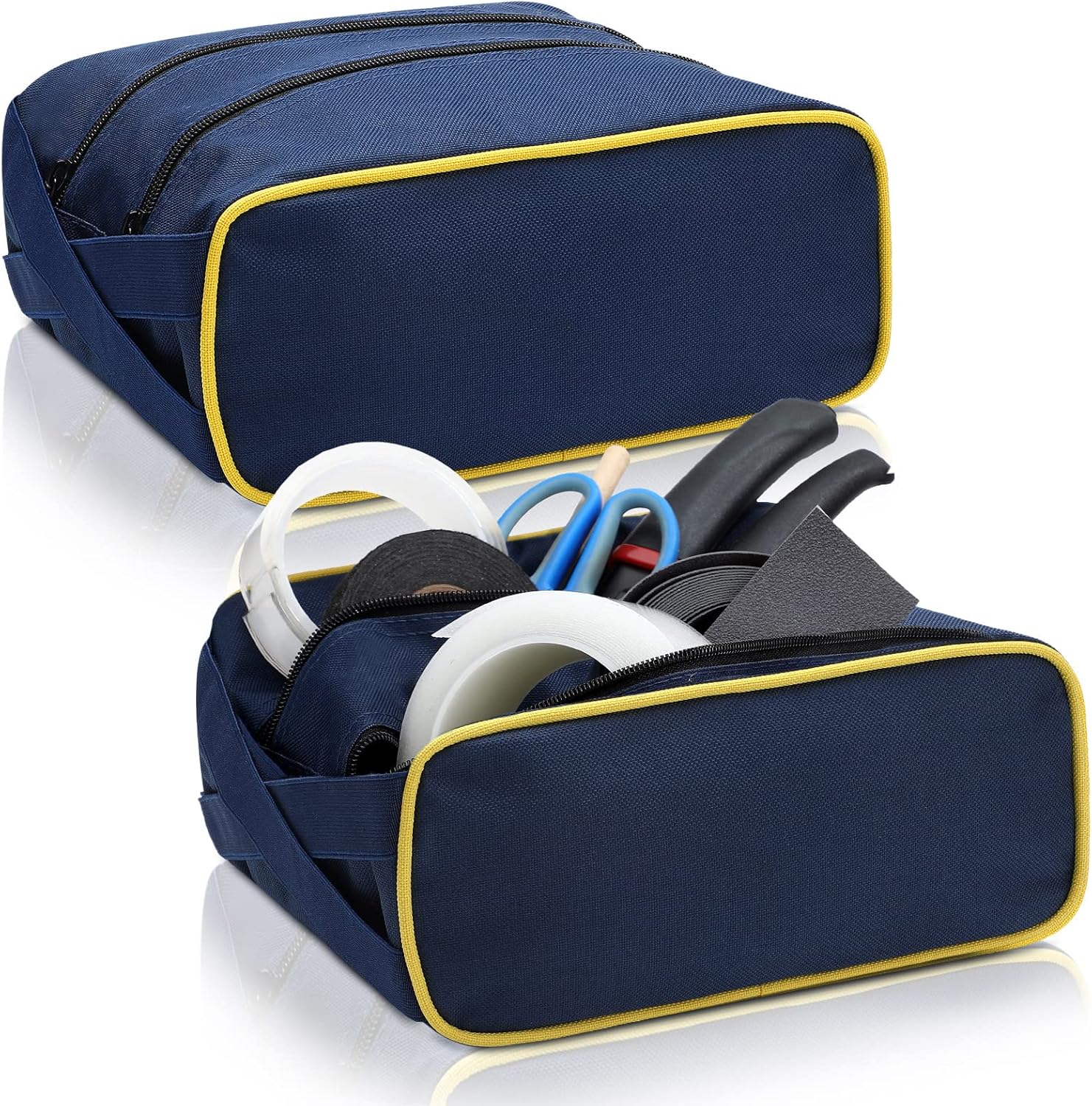 Hockey Tape Accessory Bag Large Capacity Bag with Double Zipper for Tape Wax Scissors Repair Kit Office Hockey Supplies - Image 1
