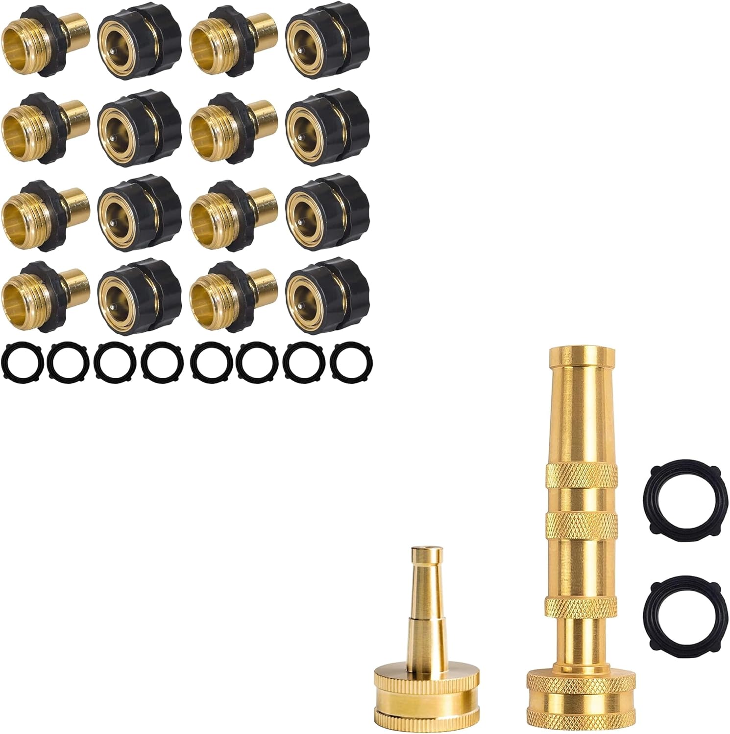 Garden Hose Quick Connect + Nozzle Twist and Nozzle Jet - Image 1