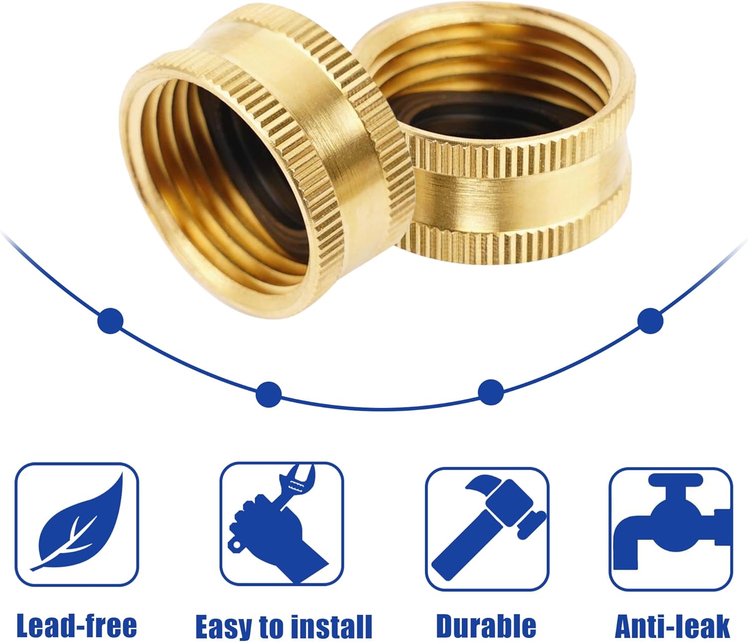 Garden Hose Repair Kit + Brass Garden Hose End Caps - Image 8