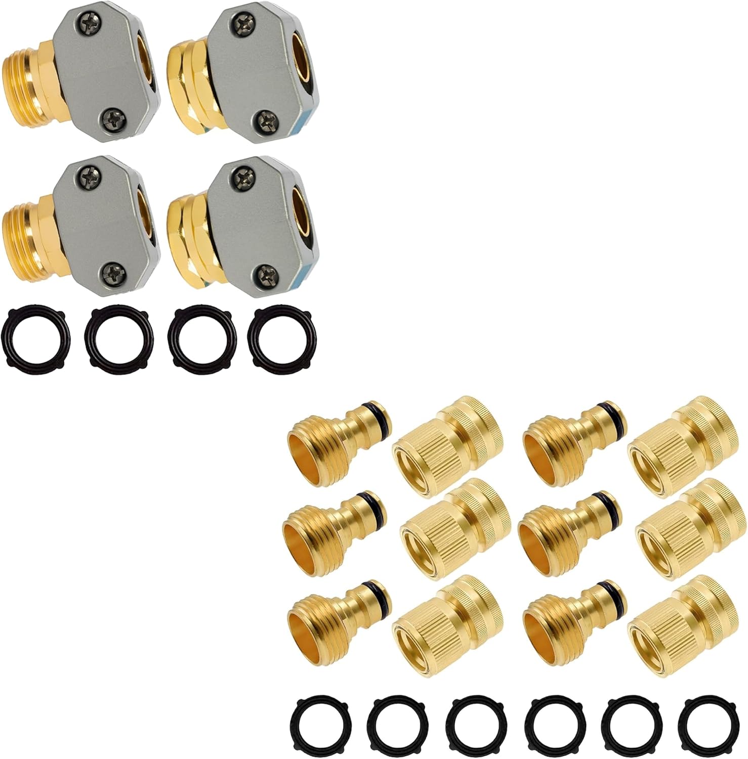Garden Hose Repair Kit + Garden Hose Quick Connector Kit - Image 1