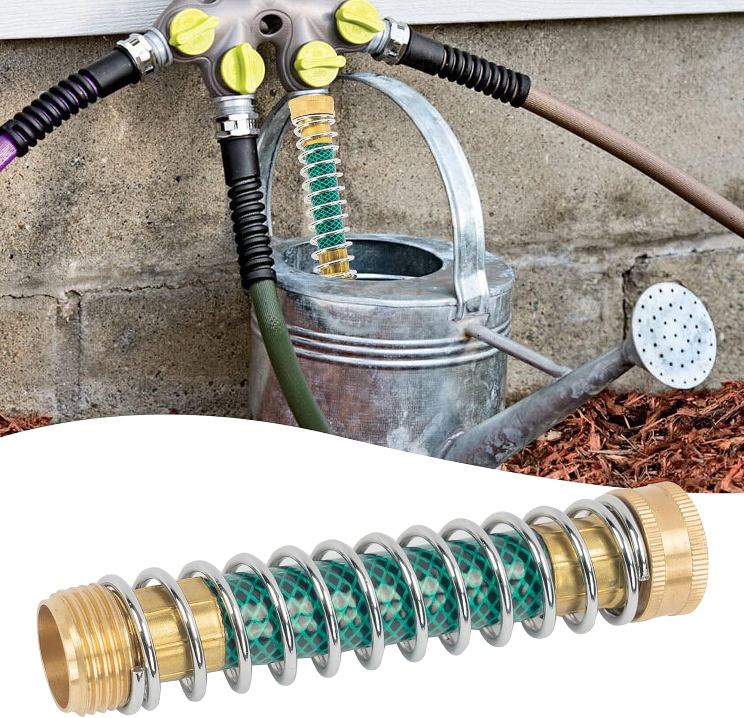 Brass Garden Hose Splitter (4 Way) + Garden Hose Protector - Image 8