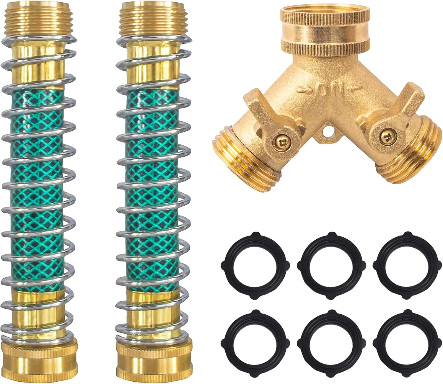Garden Hose Adapter + 2 Way Hose Splitter with Hose Protectors - Image 6