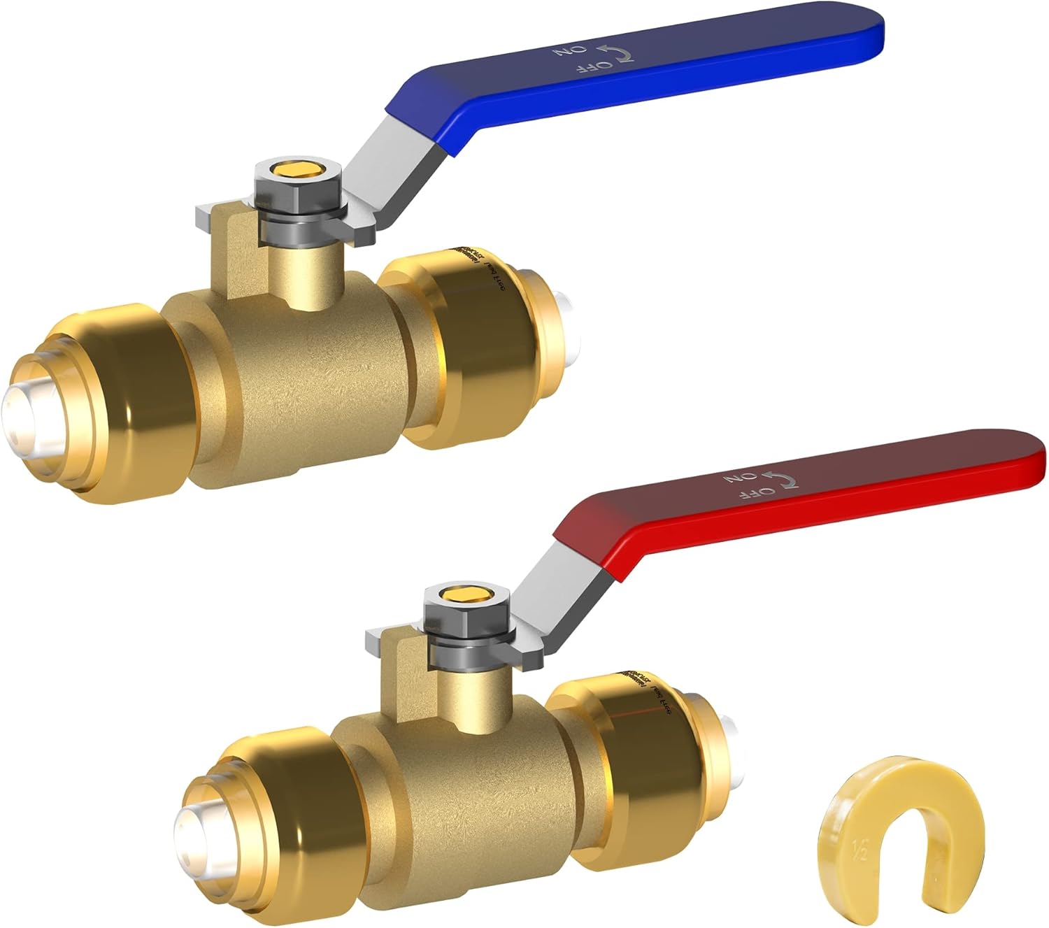 Brass Garden Hose Splitter (4 Way) + 1/2 Inch Push-Fit Full Port Ball Valve - Image 6