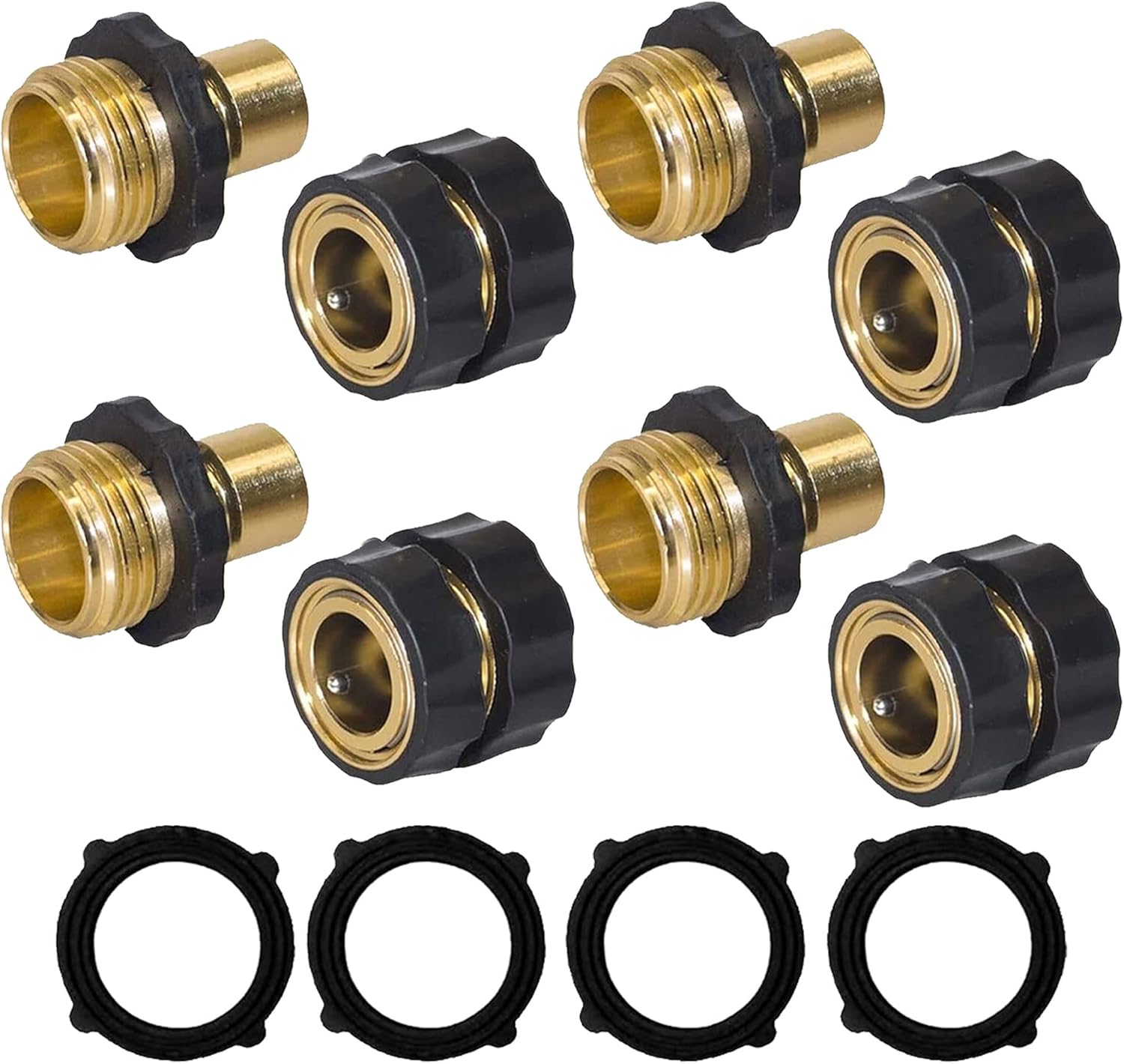 Brass Garden Hose Splitter (4 Way) + Garden Hose Quick Connector - Image 6