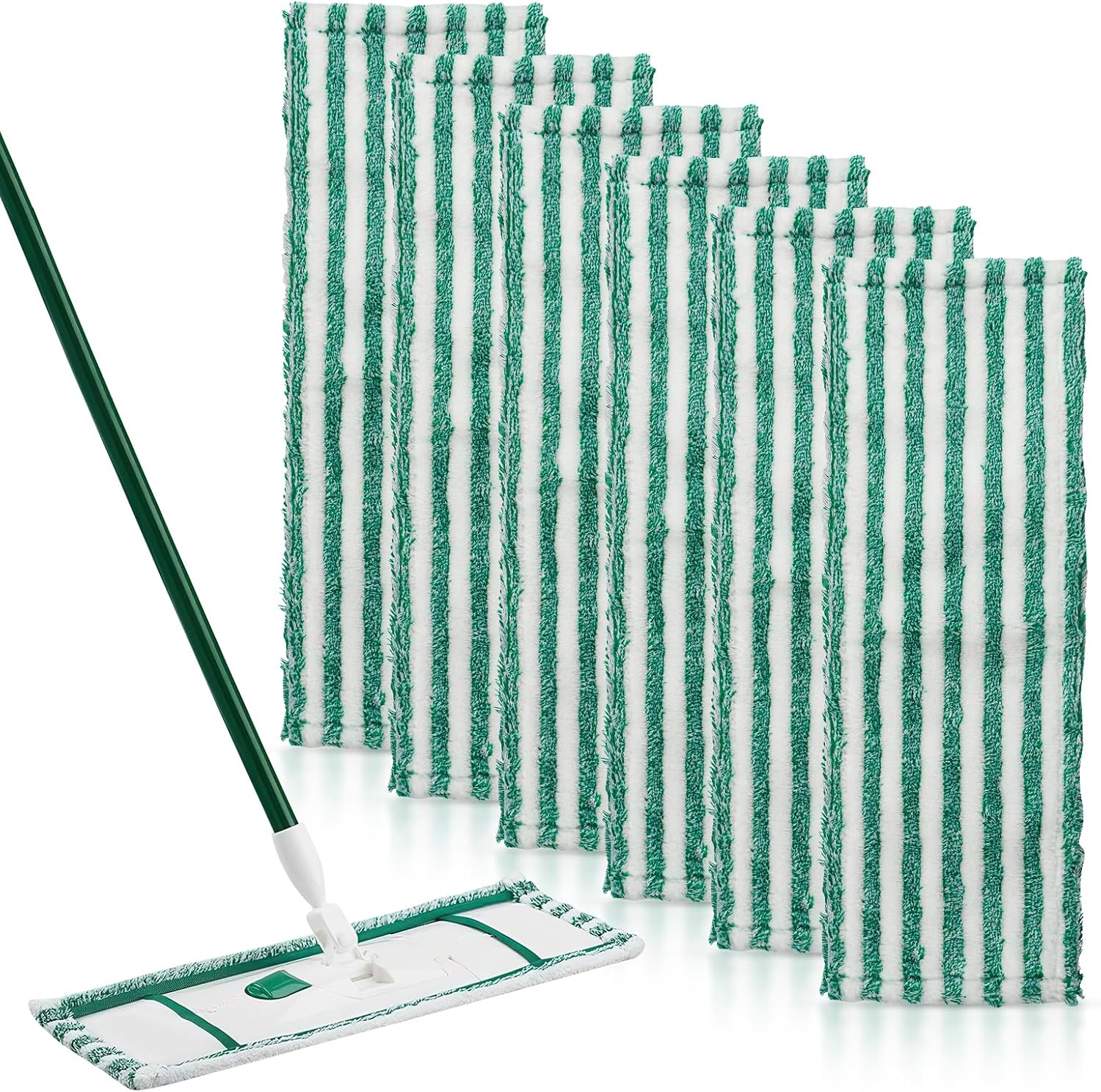 Microfiber Mop Refill for Libman Wet & Dry Microfiber Mop, 6 Pack Washable Mops Pads + 1 Count Laundry Bag - Image 1