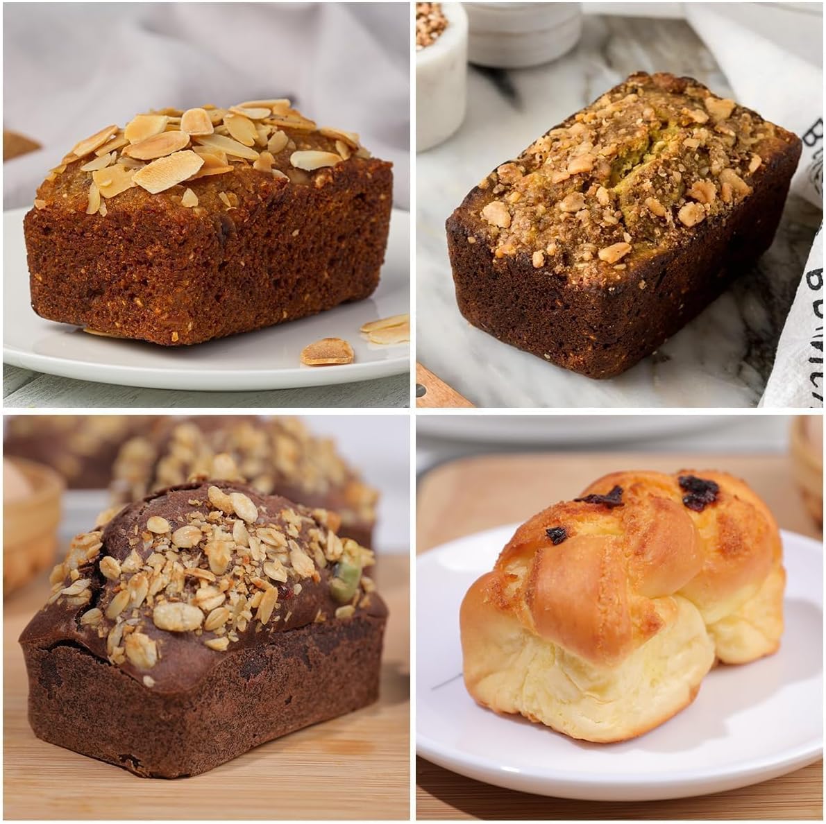 Mini Loaf Pans, Metal Reinforced Frame Silicone Bread Loaf Pans 8 Cavities Nonstick for Baking Cornbread, Mini Bread, Brownie, Cheesecake, Chocolate 2 Pack Confetti - Image 6
