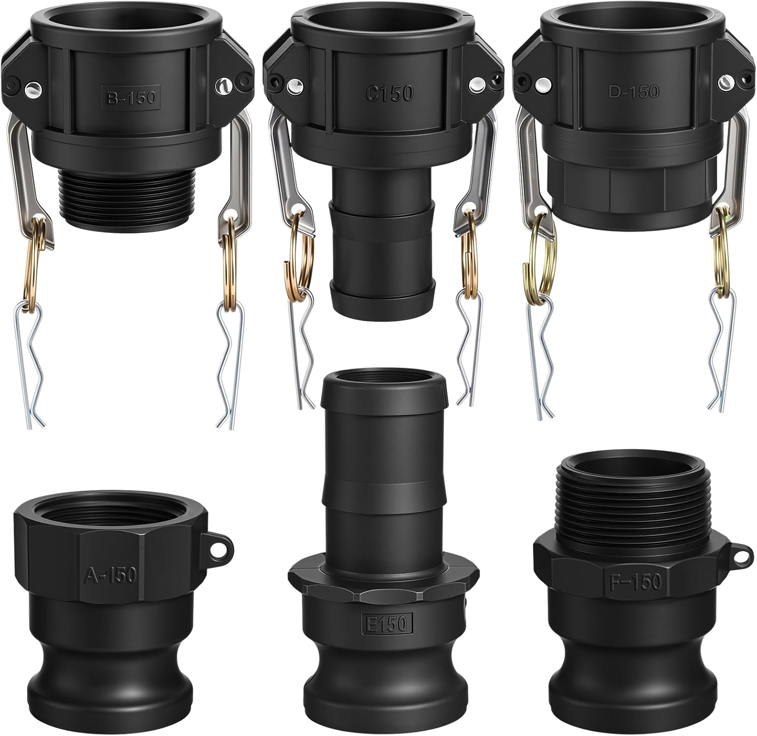6 Pcs Cam Lock Fittings Kit Type Abcdef 1-1/2