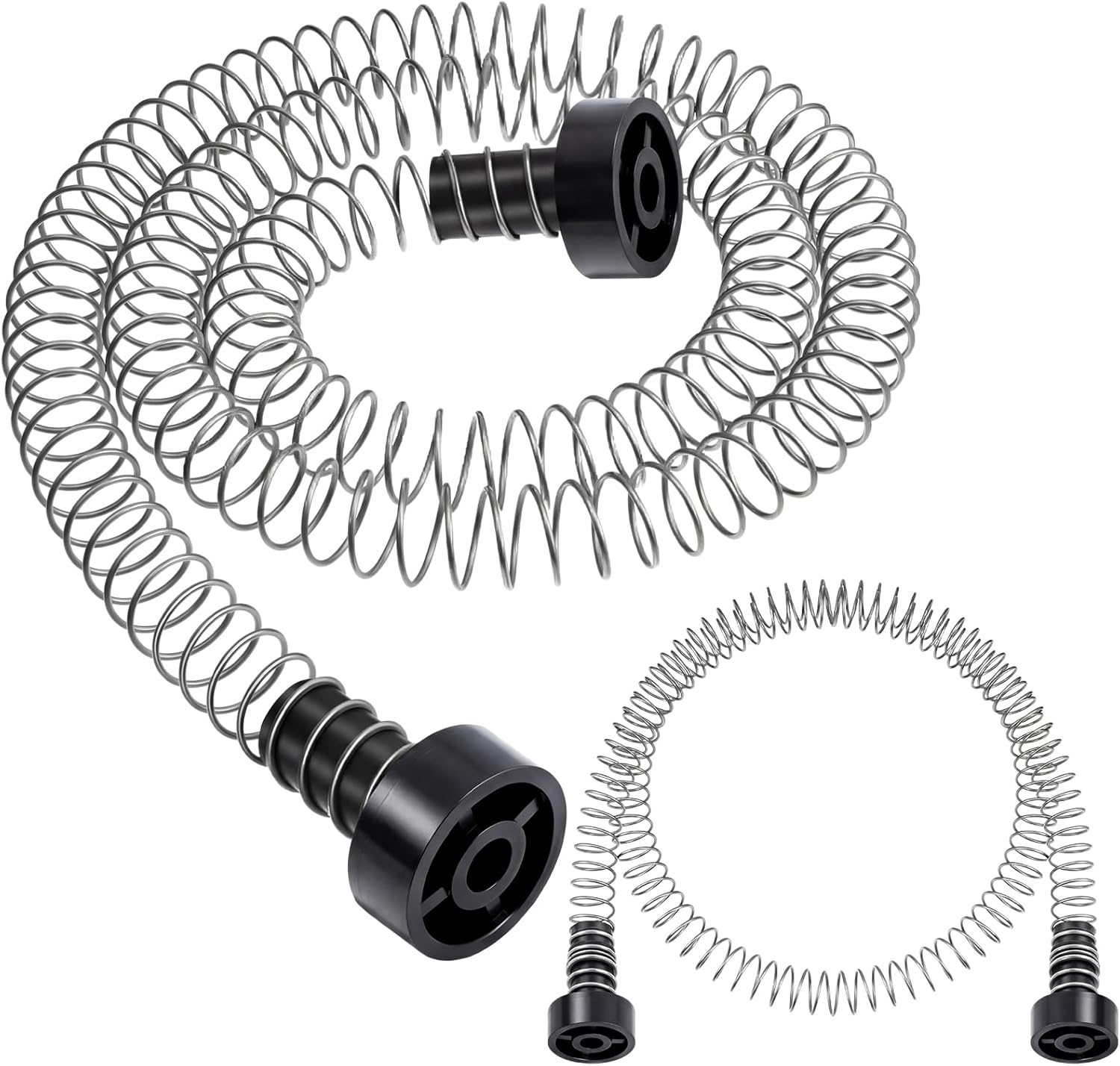 2 Pcs Heavy Duty Stainless Steel Zipline Spring Brake 5.3 ft Long Zipline Stopper Zip Line Accessories Braking System Stop for 3/16 1/4 5/16 3/8 Inch Wire Kit Backyard - Image 1