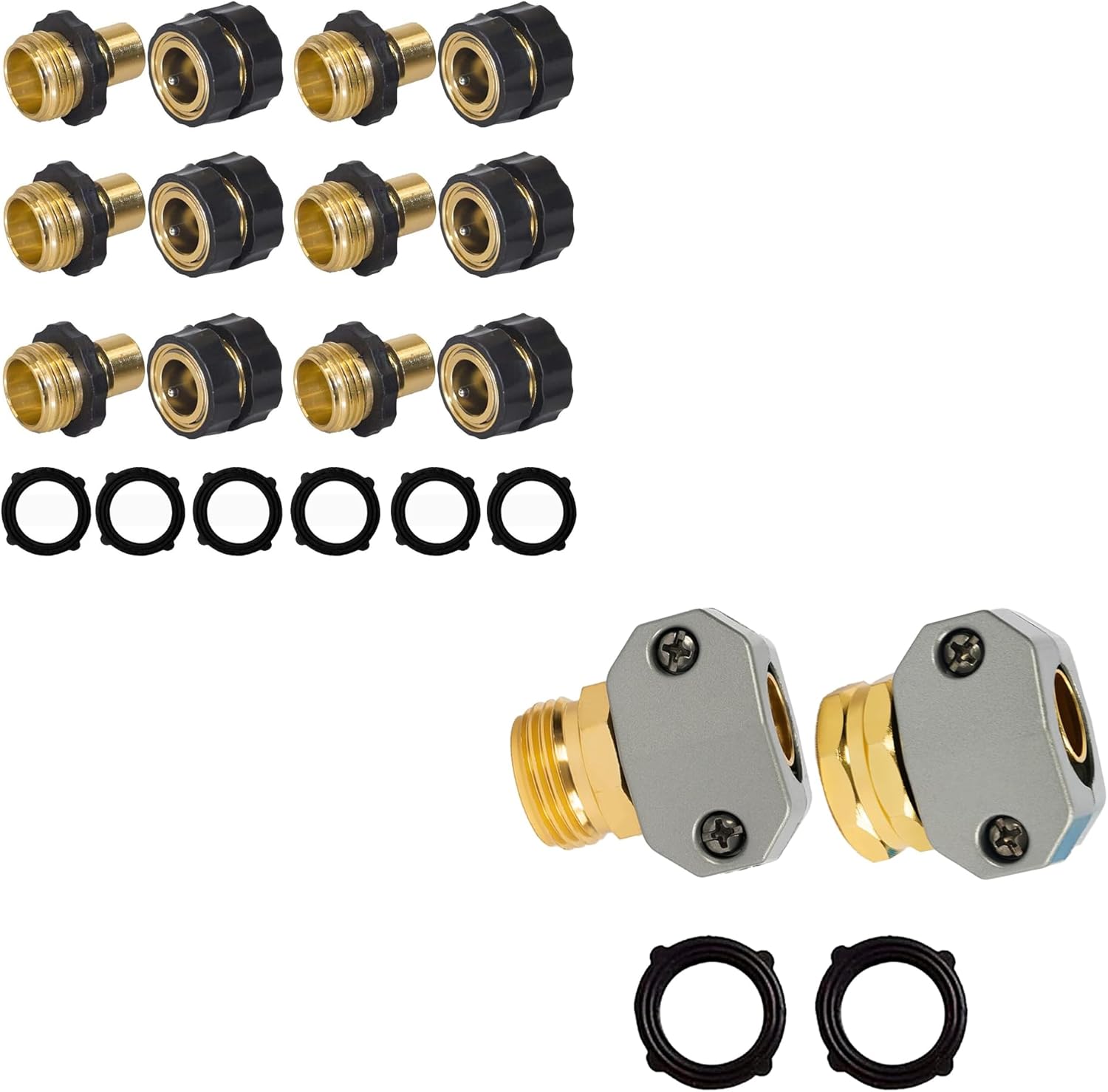 Garden Hose Quick Connector + Garden Hose Repair Kit - Image 1