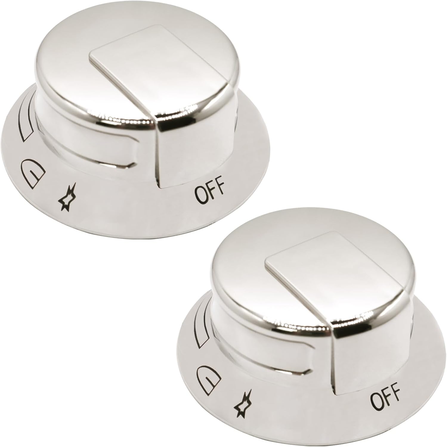318569904 Cooktop Burner Control Knob (2Pack) Compatible with Frigidaire Electrolux Replaces 3514026 AP5809436 PS9495257 EAP9495257 - Image 1
