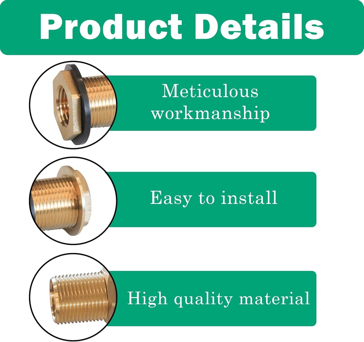Garden Hose Quick Connector + Brass Bulkhead Fitting - Image 8