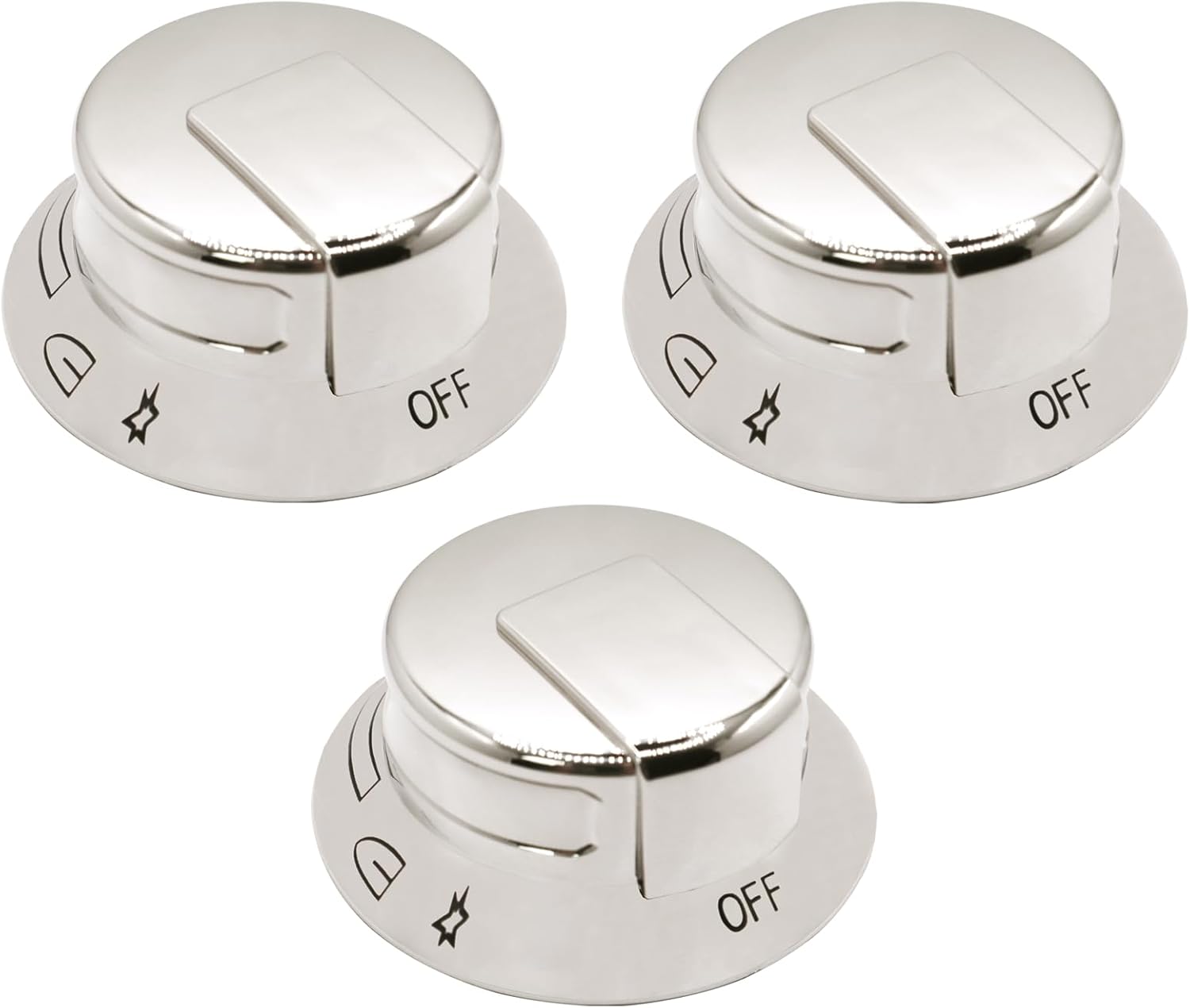 318569904 Cooktop Burner Control Knob Compatible with Frigidaire Electrolux Replaces 3514026 AP5809436 PS9495257 EAP9495257(3Pack) - Image 1