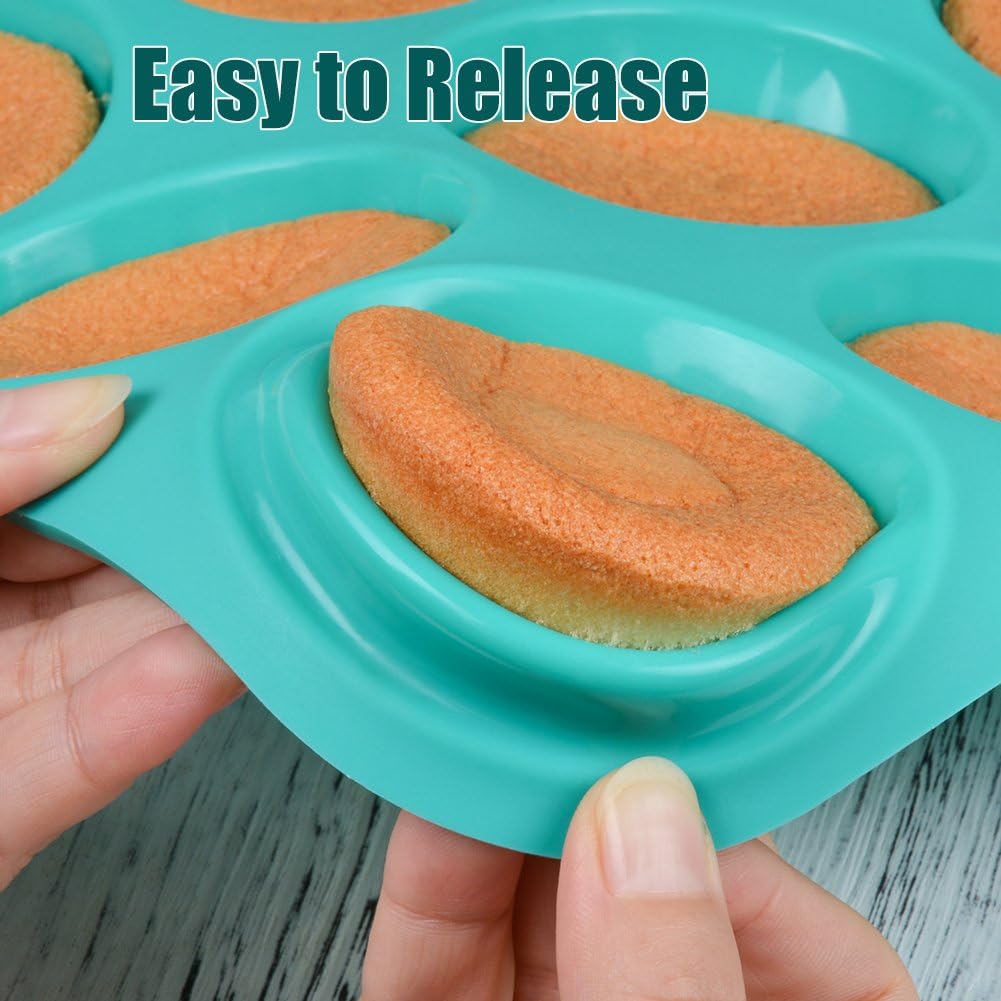 Silicone Muffin Pan Cupcake Pan Set - Mini 24 Cups and Regular 12 Cups Muffin Tin, Nonstick Food Grade Molds with 12 Baking Cups - Image 4