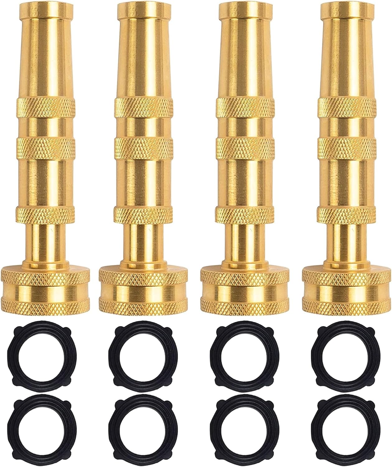 Garden Hose Repair Connector with Clamps + Adjustable Twist Hose Nozzle - Image 6