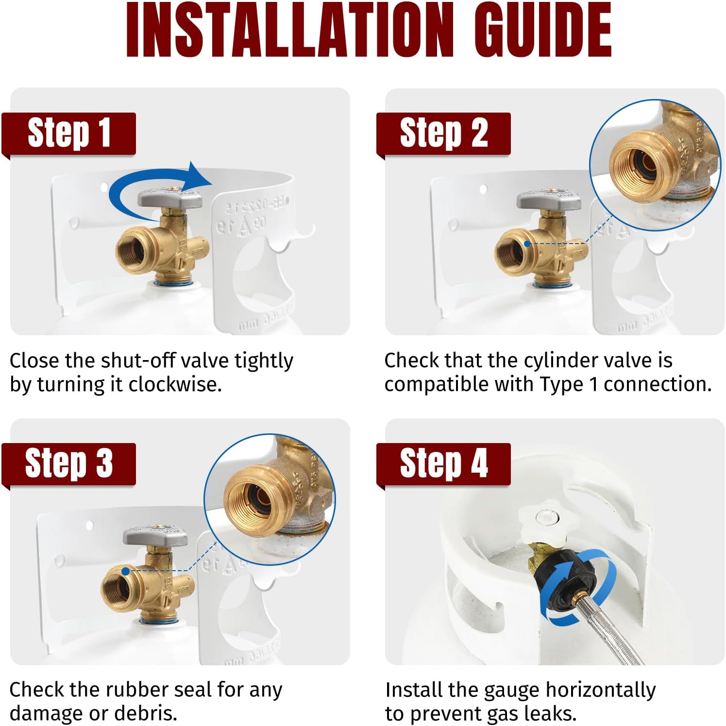 Propane Hose Adapter & 5 FT Braided Hose for Buddy Heaters, Coleman Stoves, Blackstone 17
