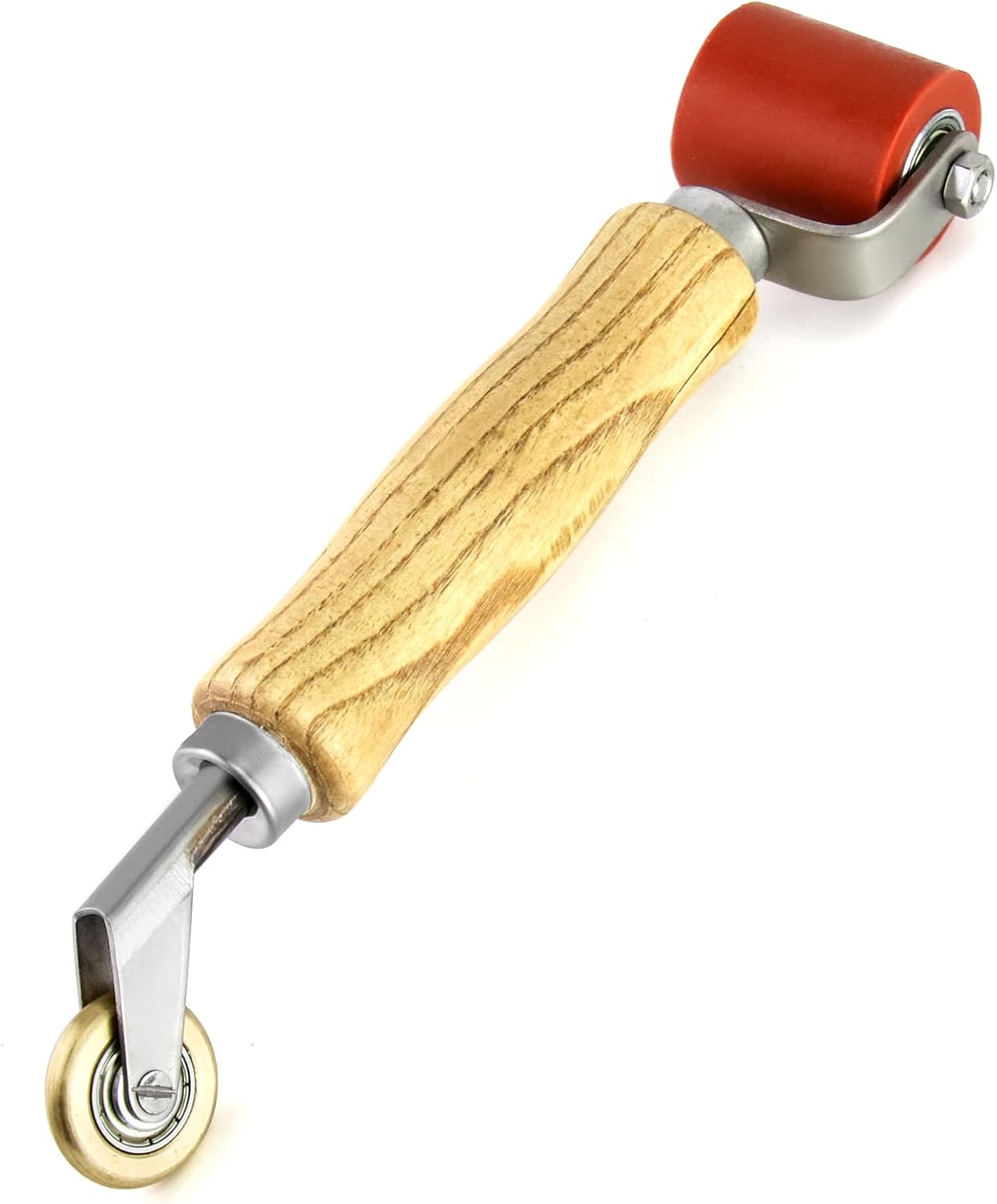 Seam Roller, 40mm Silicone Seam Roller with 6mm Brass Detail Penny Roller, Smoothing Seam Roller Tool for PVC/TPO/EPDM Single Ply Roofing Tape - Image 1