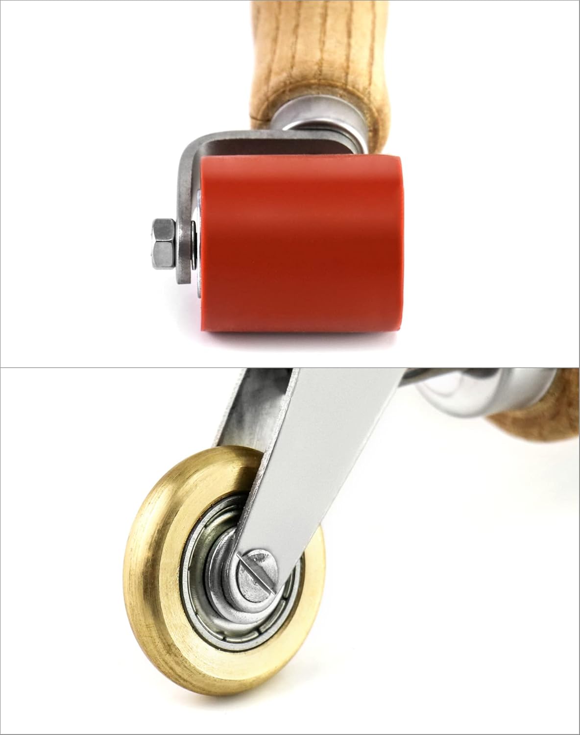 Seam Roller, 40mm Silicone Seam Roller with 6mm Brass Detail Penny Roller, Smoothing Seam Roller Tool for PVC/TPO/EPDM Single Ply Roofing Tape - Image 3