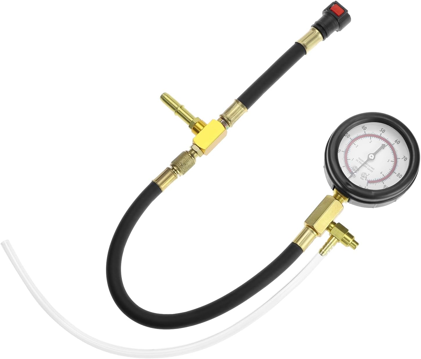 Universal Fuel Pressure Test Kit, Dual Scale Gauge (0-7 bar/0-100 psi) with Multiple Adapter Sizes, Brass Connectors - Image 2
