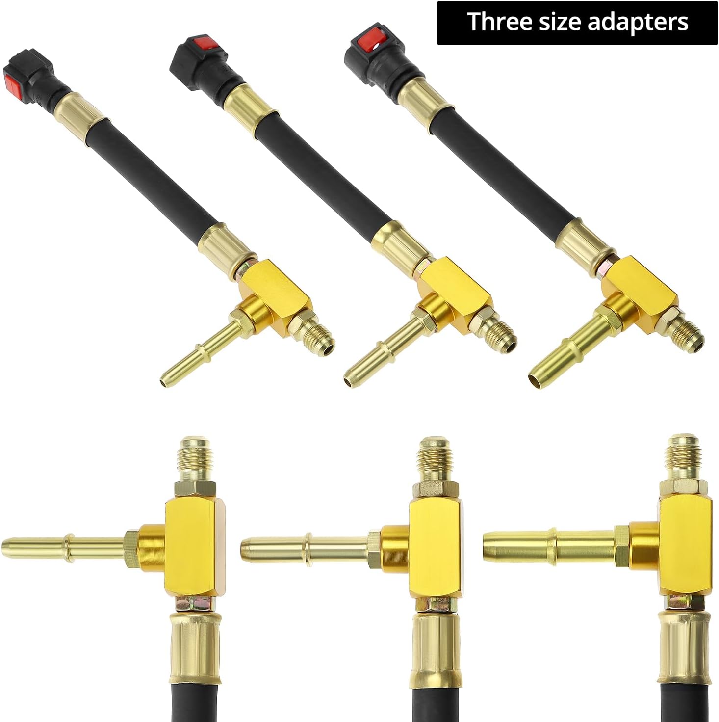 Universal Fuel Pressure Test Kit, Dual Scale Gauge (0-7 bar/0-100 psi) with Multiple Adapter Sizes, Brass Connectors - Image 4