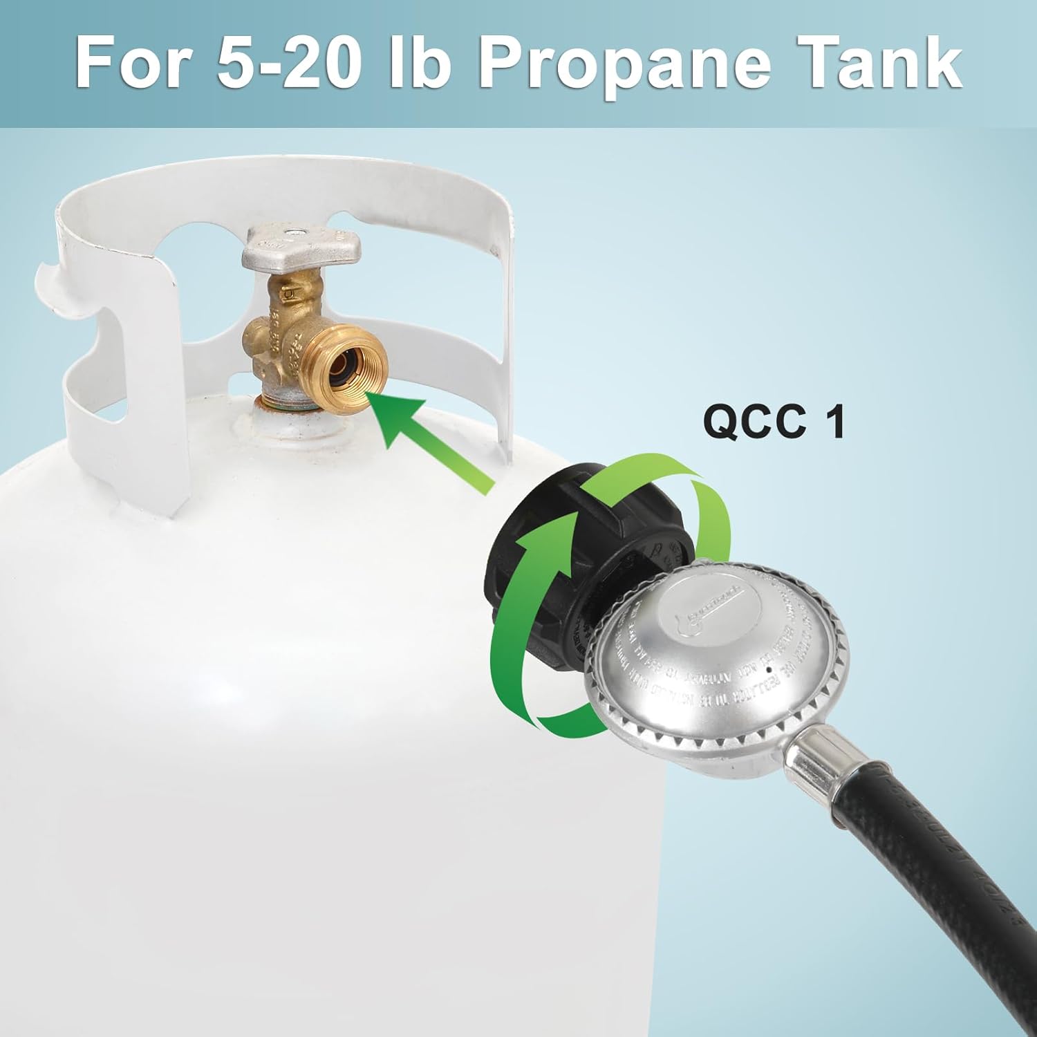 2 Feet Propane Regulator and Hose, Replacement Grill Part for Weber Spirit/Genesis, Blackstone 28