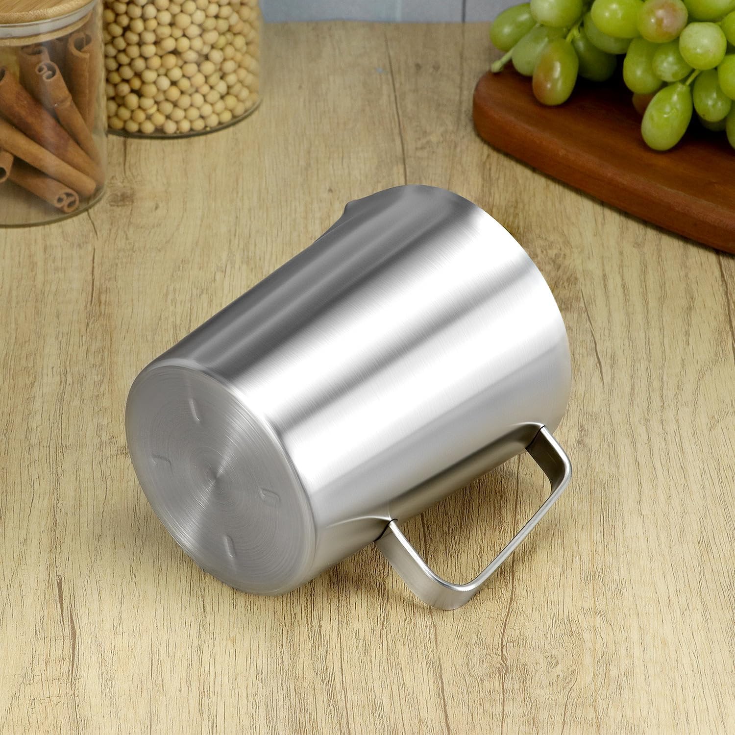 304 Stainless Steel Measuring Cup 32 OZ with OZ/ML Graduations, 4 Cup Kitchen Mixing Pitcher, Precision Engraved Markings, Container for Baking and Frothing, 1 Liter - Image 2