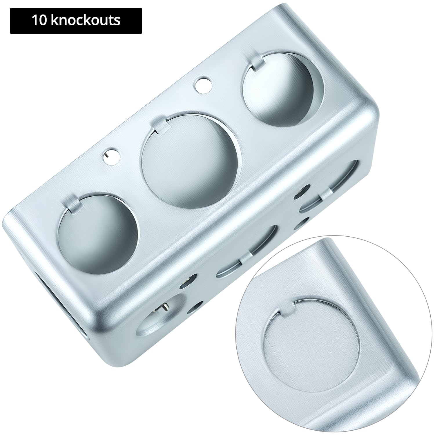 Electrical Box 12-Pack, 4x2 Inch Outlet Box,13 Cubic Inches, Ten 1/2 Inch Knockouts Electrical Box,1-7/8