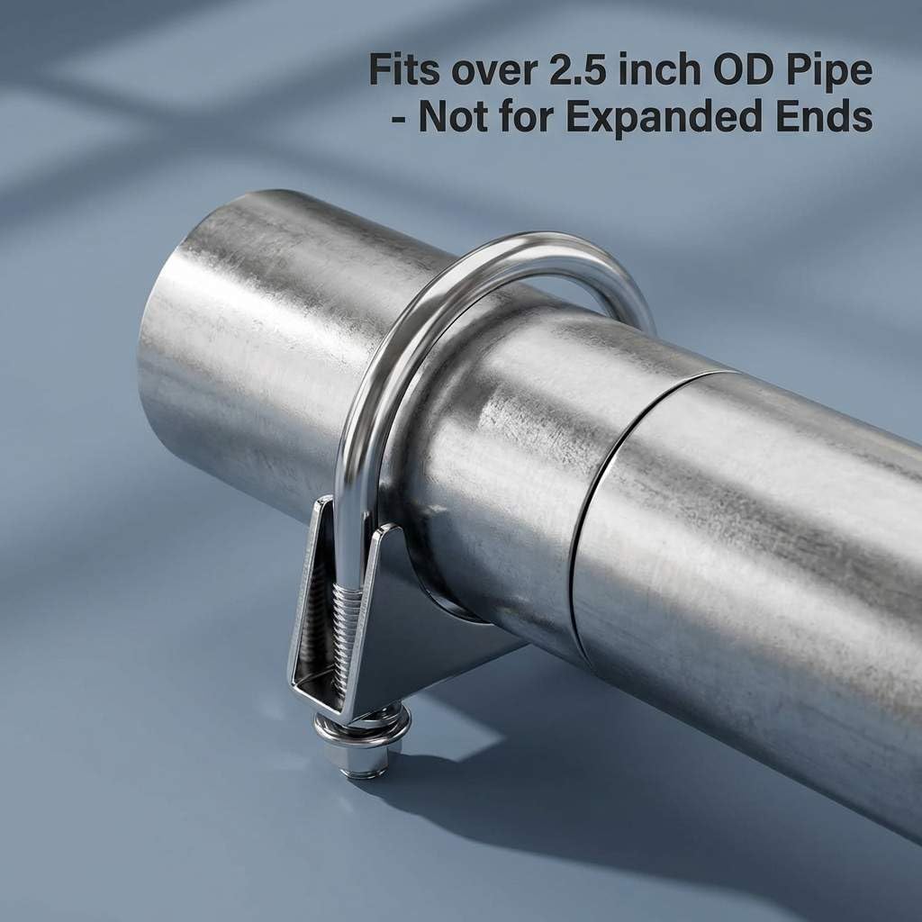 Zinc-Plated Carbon Steel U-Bolt Clamp 2.5