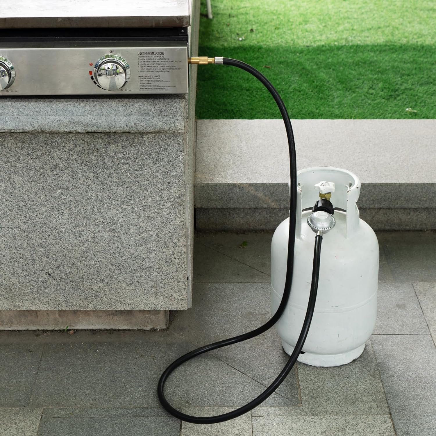 6 Feet Propane Regulator and Hose for Blackstone 17 & 22 Inch Tabletop Griddle, Connect to 5-20 LB Propane Tank - Image 5