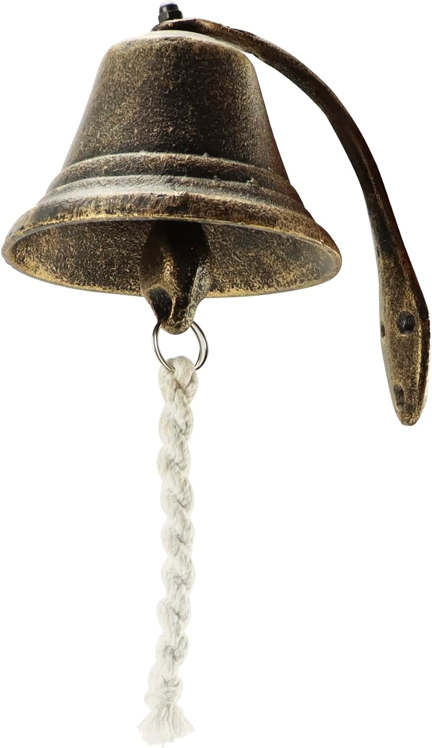Cast Iron Vintage Hanging Bell – Loud Rustic Wall Bell for Farmhouse, Porch & Garden Entry - Image 1