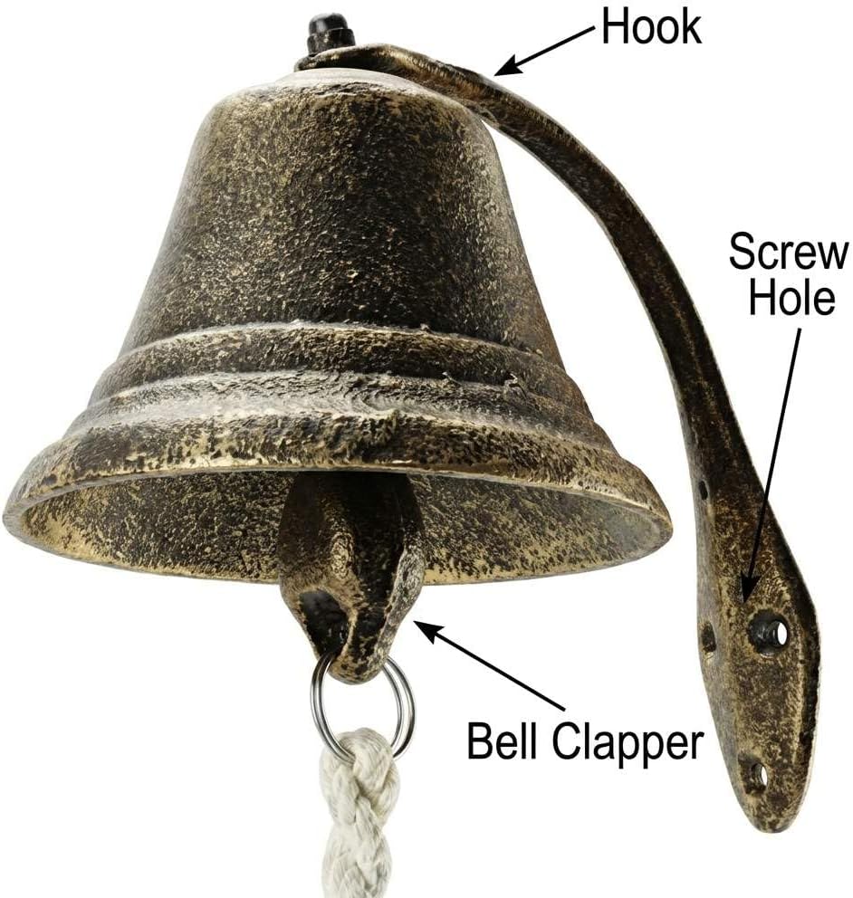 Cast Iron Vintage Hanging Bell – Loud Rustic Wall Bell for Farmhouse, Porch & Garden Entry - Image 6
