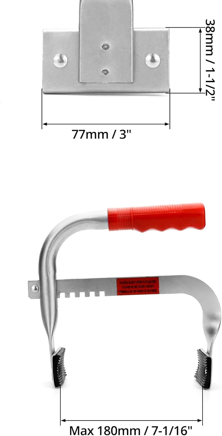 Battery Carrier, Battery Rack with Pads, Adjustable from 5