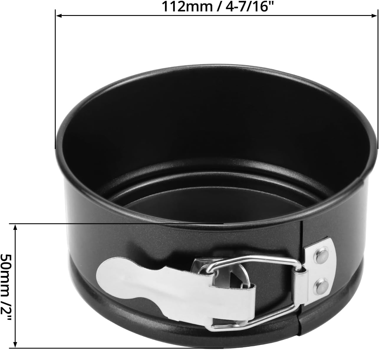 4 Inch Springform Pan Set, Nonstick, Leakproof Mini Cheesecake Pans with Removable Bottom, Carbon and Stainless Steel Construction, 8 Pcs - Image 6