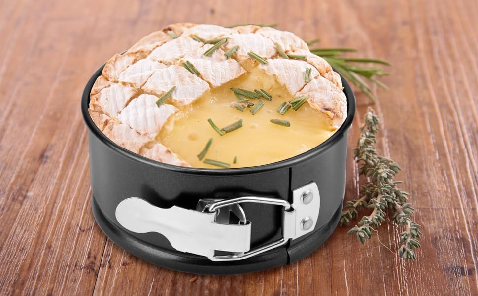 4 Inch Springform Pan Set, Nonstick, Leakproof Mini Cheesecake Pans with Removable Bottom, Carbon and Stainless Steel Construction, 8 Pcs - Image 8