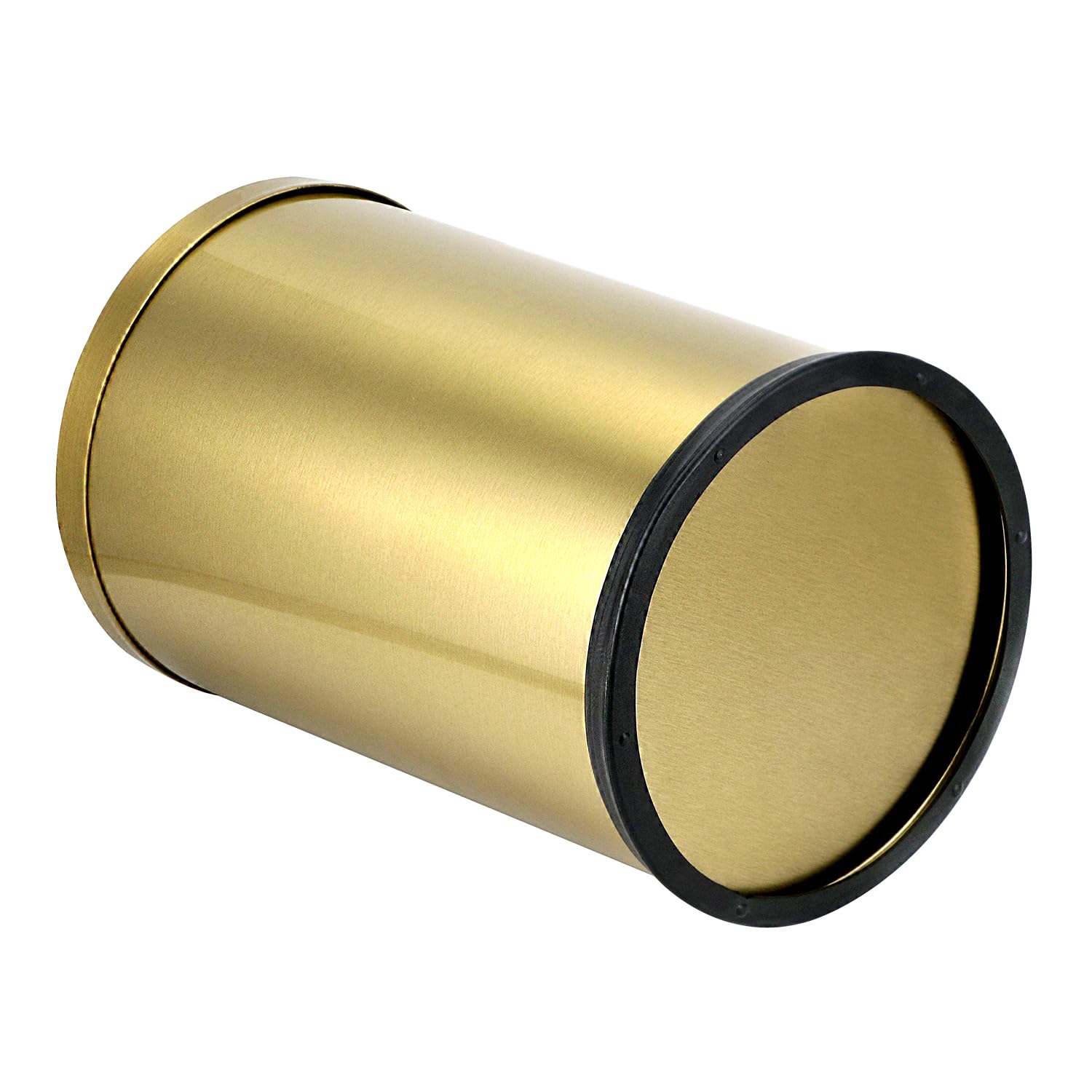 Antique Gold Trash Can, 2.4 Gallons Stainless Steel, Waterproof, Rustproof with Swing Lid - Image 2