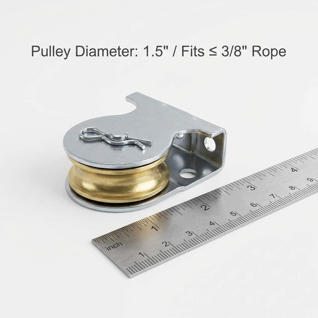 Wall Mount Pulleys, 6 Pcs 1-1/2