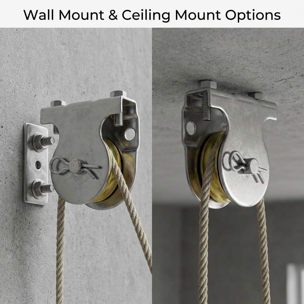 Wall Mount Pulleys, 6 Pcs 1-1/2