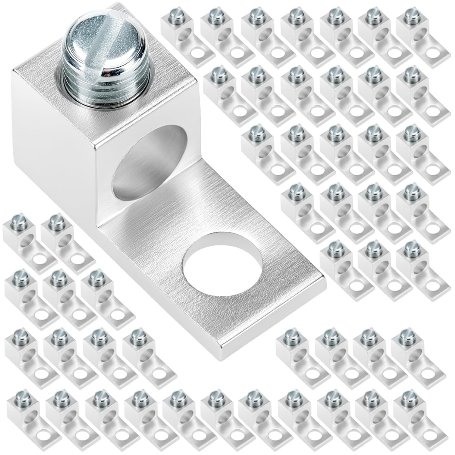 Aluminum Alloy Mechanical Lugs, Terminal Mechanical Lug, Set of 50, Tin Plated with High-Strength Low-Resistance Structure - Image 1
