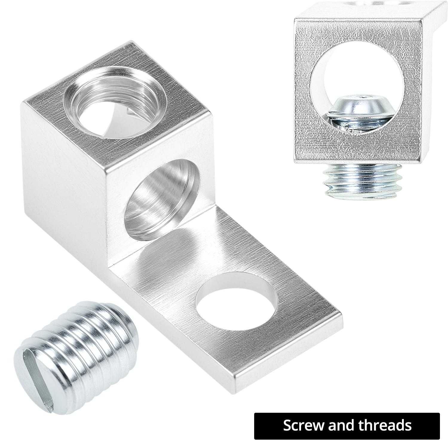 Aluminum Alloy Mechanical Lugs, Terminal Mechanical Lug, Set of 50, Tin Plated with High-Strength Low-Resistance Structure - Image 3