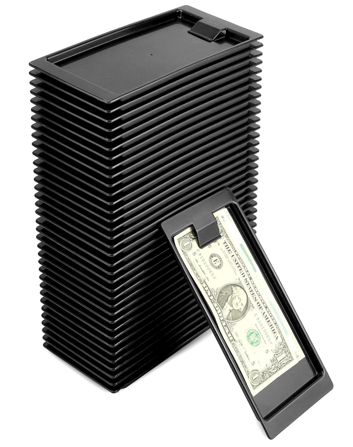 Black Check Holders, 36 Pcs Check Presenters Trays, Check Tip Holder for Receipts, Cash, Credit Cards, Used in Restaurants, Cafes, Bars, Hotels and Dining - Image 1