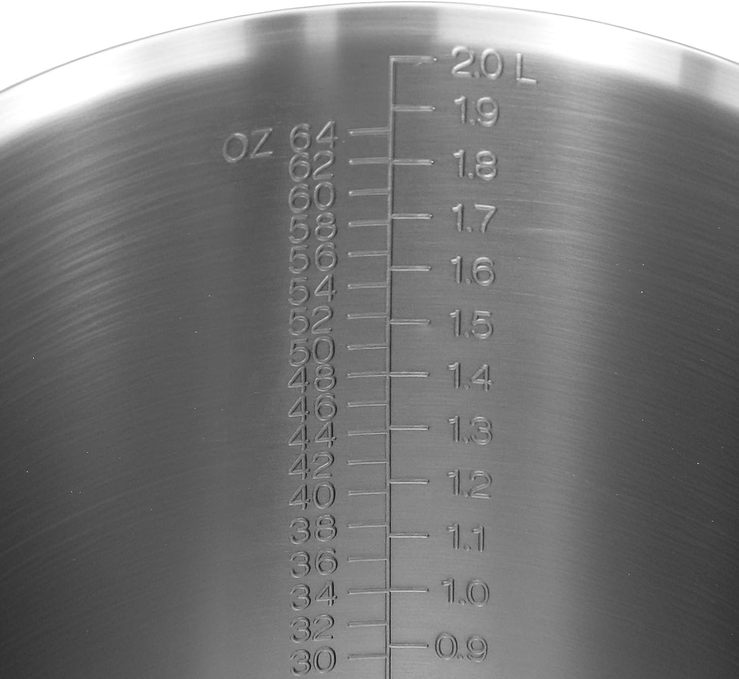304 Stainless Steel Measuring Cup 64 OZ with OZ/ML Graduations, 8 Cup Kitchen Mixing Pitcher, Precision Engraved Markings, Container for Baking and Frothing, 2 Liter - Image 5