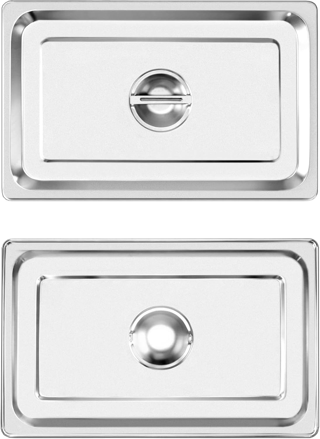 Full Size Stainless Steel Steam Table Pan Cover with Handle - Set of 2, Durable Lid for Steam Pans - Image 7